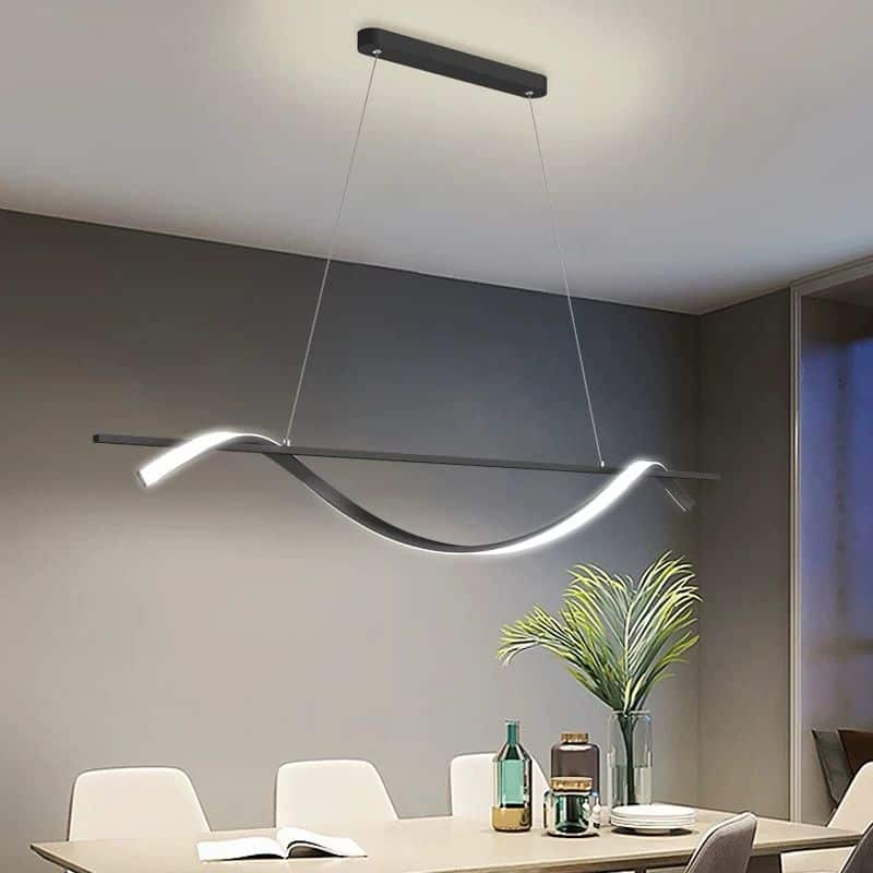 Lustra Led Black, Moderna cu Telecomanda 15x2W