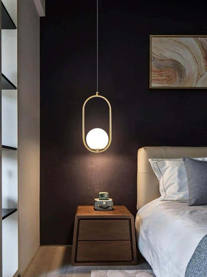 Lustra Led Suspendata 1 Glob Aurie E27