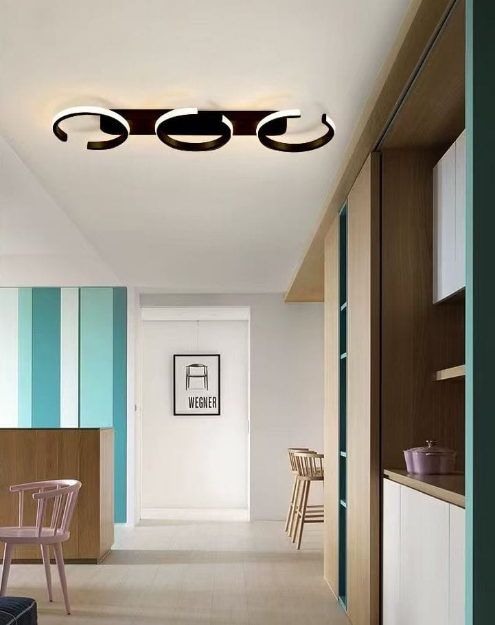 Lustra Led Neagra Zeina cu Telecomanda 30×2w 730X210XH60mm