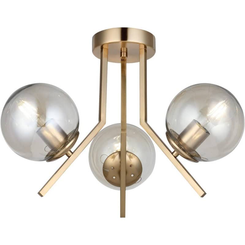 Lustra Aurie cu 3 Golburi Model Titan 3xE27 maxim 60W x3