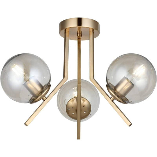 Lustra Aurie cu 3 Golburi Model Titan 3xE27 maxim 60W x3