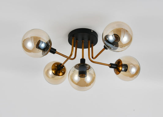 Lustra Neagra Emmeline 5 Globuri D600 E27×5