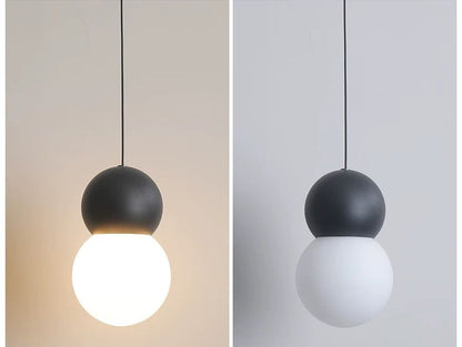 Lustra Suspendata Solynea Neagra Glob Alb G9