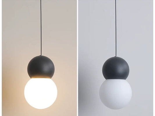 Lustra Suspendata Solynea Neagra Glob Alb G9