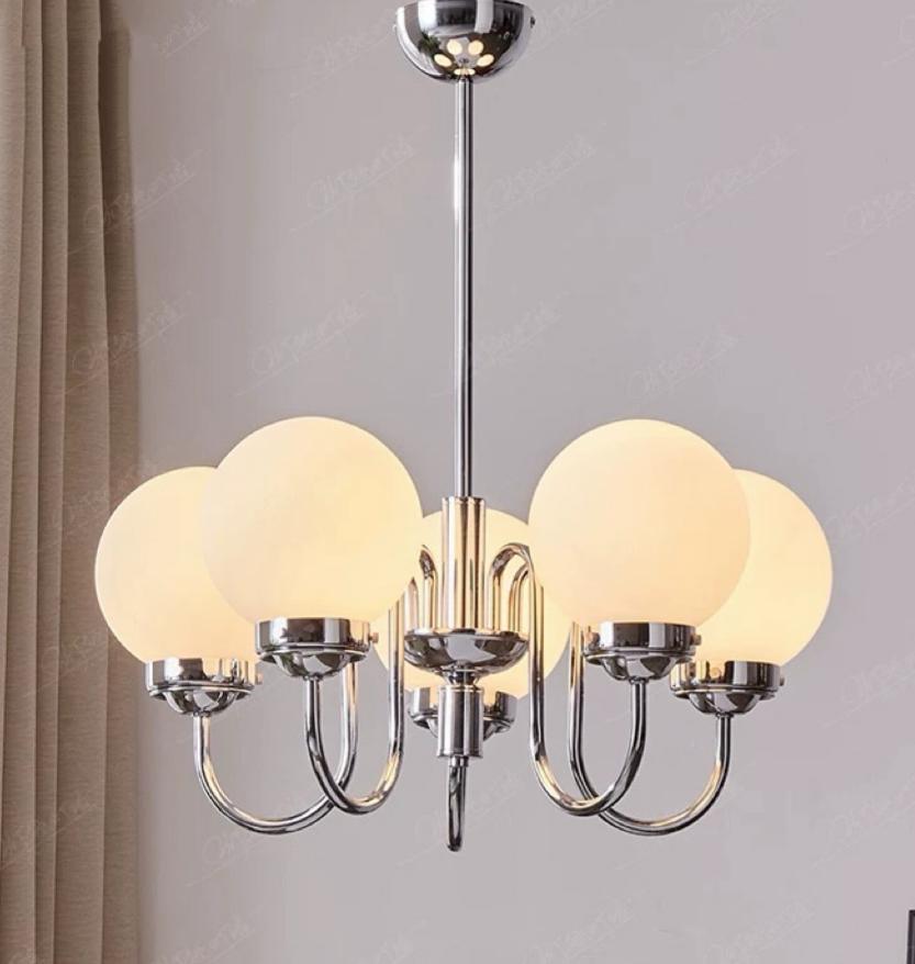 Lustra Crom Saphira 5 Globuri Albe D530 E27