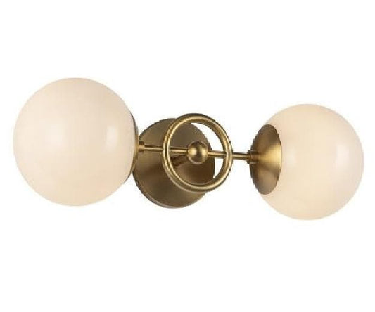 Lustra Aurie 2 Globuri Albe Oriane E27 150×480×220mm