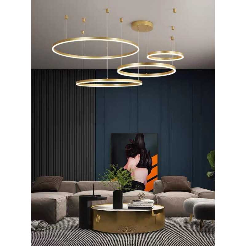 Lustra Led Aurie Theresy 4 Cercuri 60cm+50cm+40cm+30cm D1300 204W