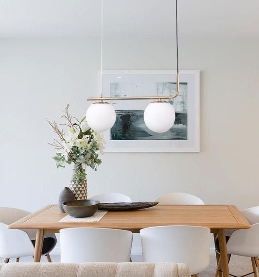 Lustra Aurie Zephes 2 Globuri Albe E27 440×130×1000