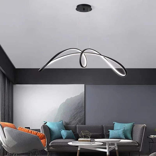 Lustra LED Neagra Marisol, Telecomanda Wifi, 108W