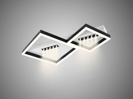 Lustra Led Neagra Irenes 60W+10W, 630×410