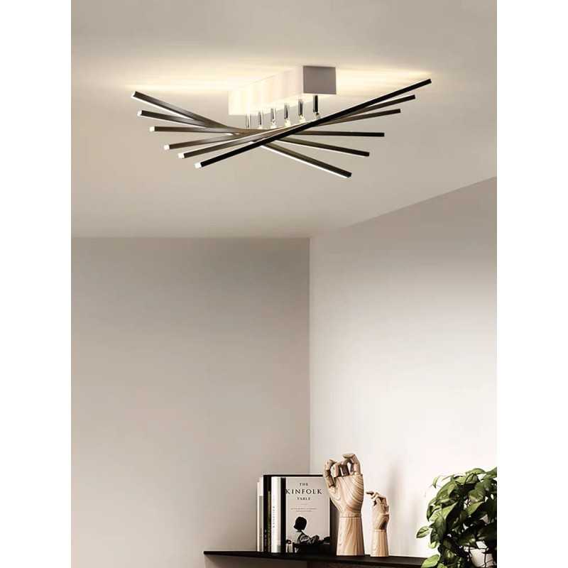 Lustra Led Neagra Frides D600 144W