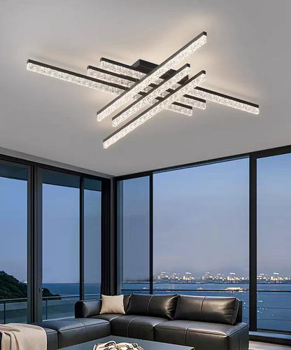 Lustra Led Neagra Lysithea D800 72×2W Telecomanda