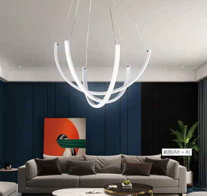 Lustra LED Alba Moderna Wifi 2.4G Intensitate reglabila