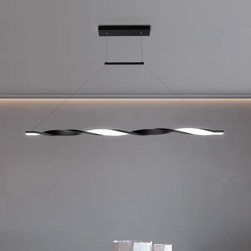 Lustra LED Neagra Qiana 38W, L1000 Telecomanda