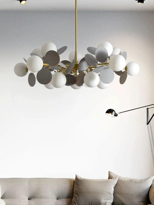 Lustra Aurie Melys Alb cu Gri E27 D940×680mm