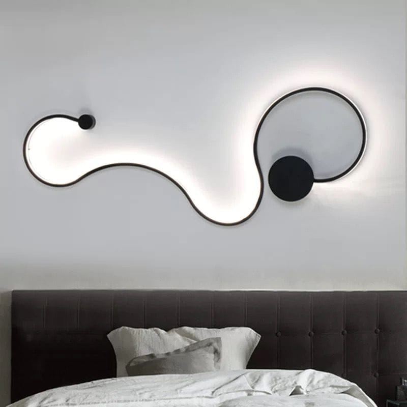Aplica LED Perete 89CM Neagra 3 Functii 62W
