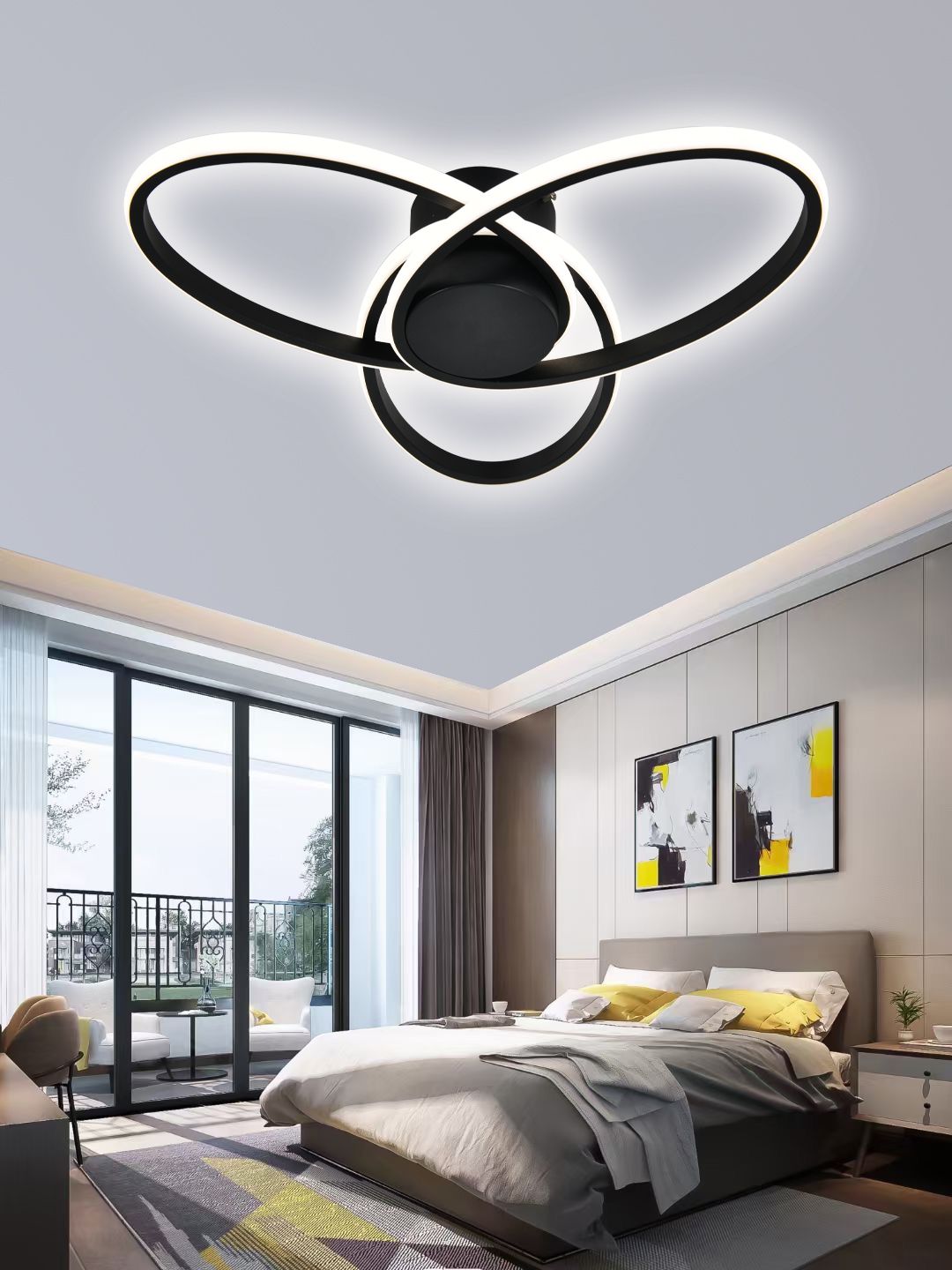Lustra LED Neagra Tamina 78W D470
