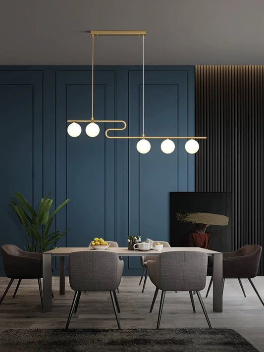 Lustra Aurie Ophela 5 Globuri Albe G9 1000×120×750