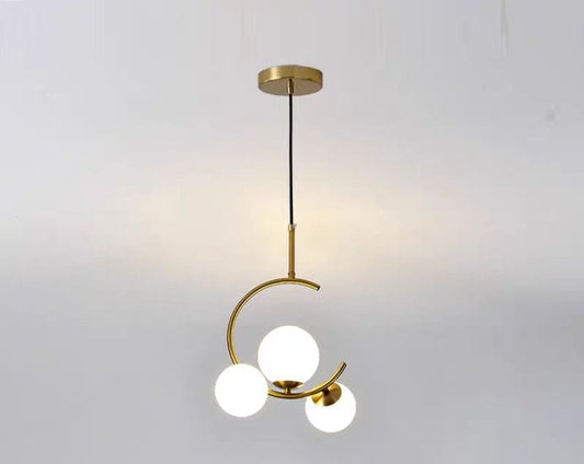 Lustra Aurie Calyse 3 Globuri Albe E27 480×260×800