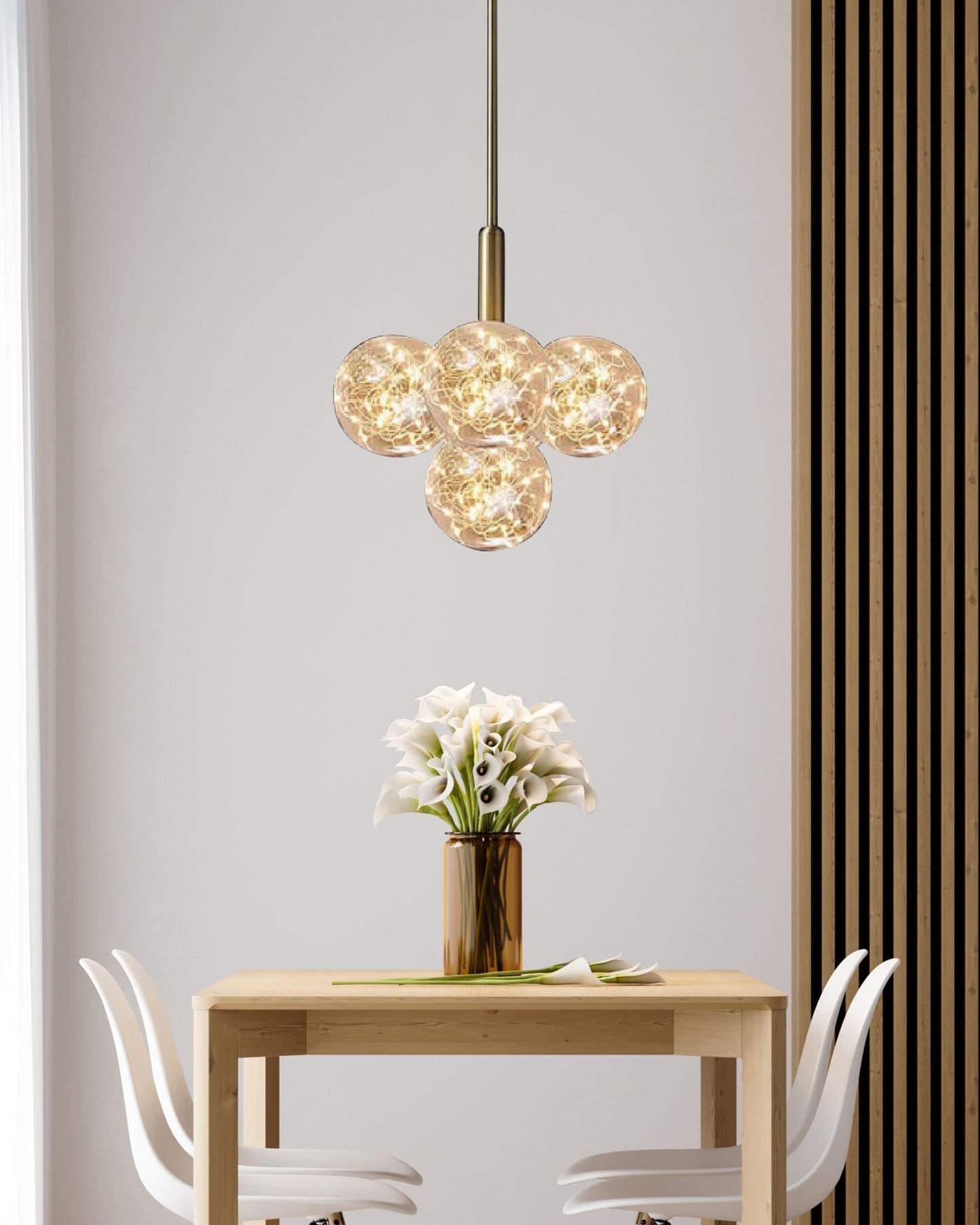 Lustra Led Lysera 5 Globuri 36w 330×H1000mm