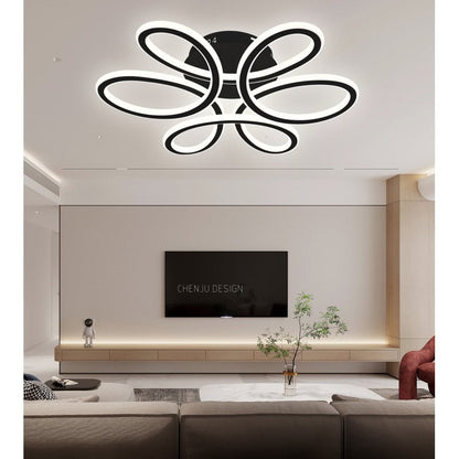 Lustra LED Neagra Journey cu Telecomanda, 230W