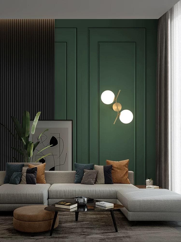 Aplica Eleganta Perete 2 Globuri Albe, E27