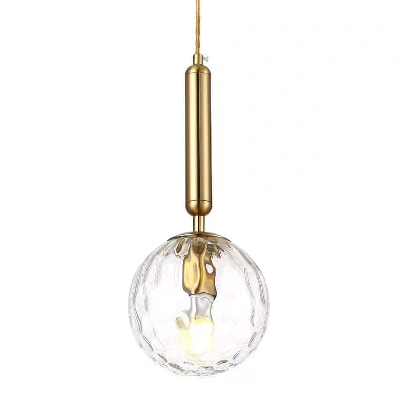 Lustra Pe Cablu E27 cu Glob Transparent Sticla