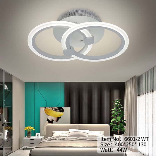 Lustra LED Nereida 2 Cercuri cu Telecomanda, 44W