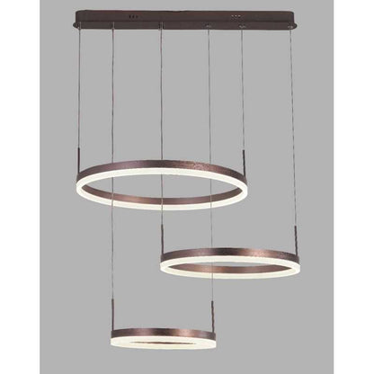 Lustra LED Elynette Brown 3 Circle Telecomanda