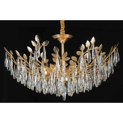 Candelaburu Cristal Olivia D85cm Auriu Modern 8xE14