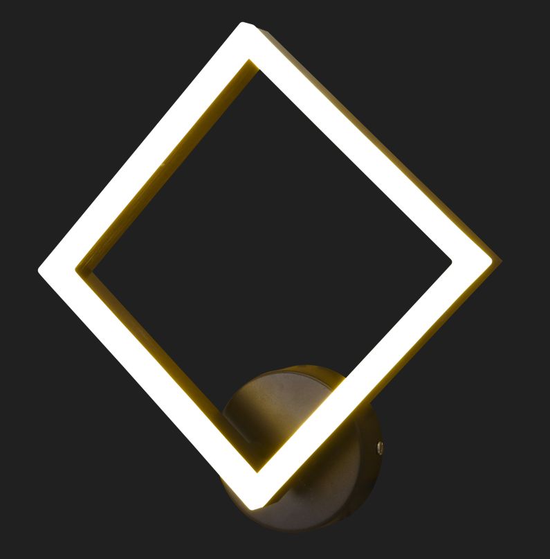 Aplica LED Neagra Haline 12W Lumina Rece