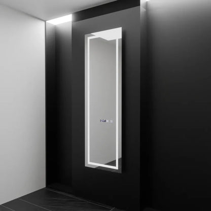 Oglinda LED Rectangulara, 45x140cm, Premium Giulia Senzor Radar Marcello, Sistem Dezaburire, Ceas &amp; Termometru, Dimabila, Dressing Couture