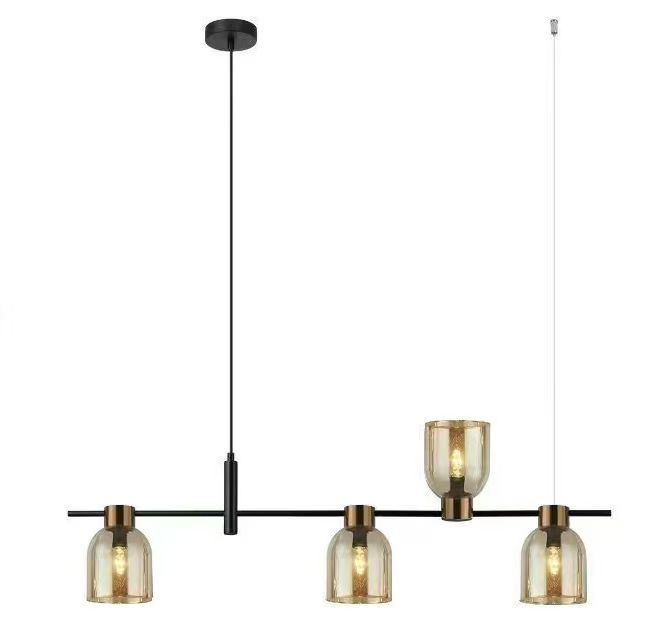 Lustra Neagra cu Auriu Ceryss D1080 4xE27