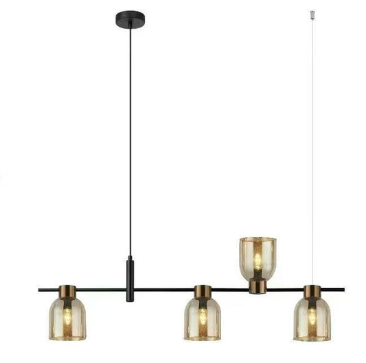 Lustra Neagra cu Auriu Ceryss D1080 4xE27