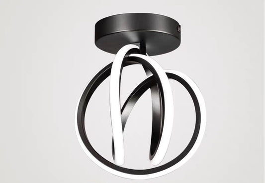 Lustra LED Ezra Neagra 28W cu 3 Functii Lumina