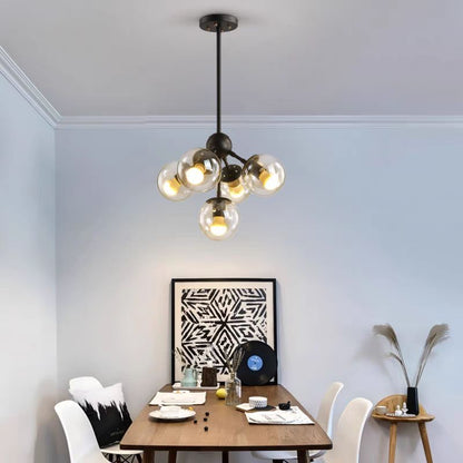 Lustra Neagra Leonie 5 Globuri D500 5xE27