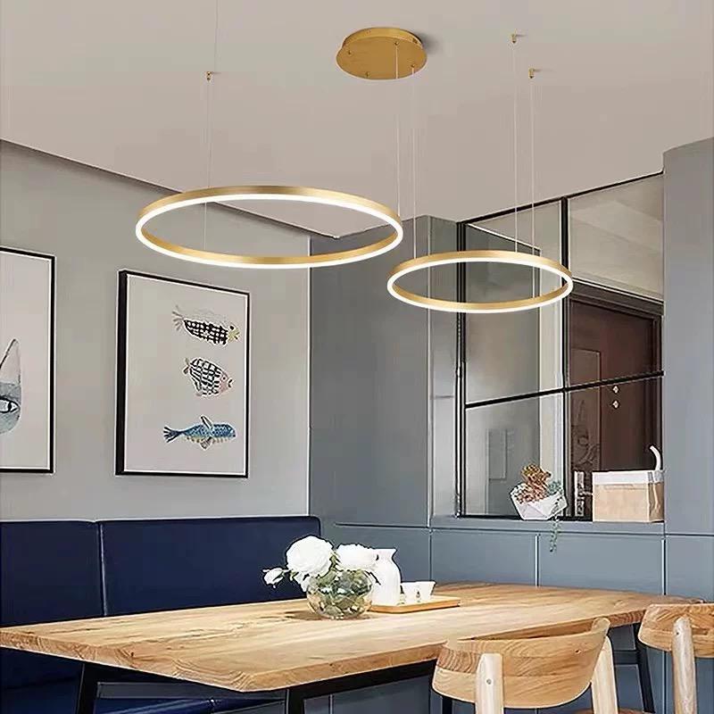 Lustra LED Aurie Elare 2 Cercuri 40+60 114W