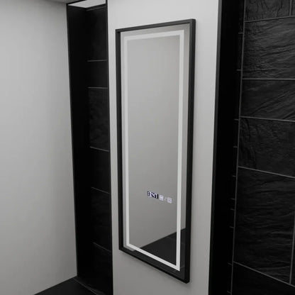 Oglinda LED Rectangula, 60x150cm, Premium Bianca Senzor Radar Marcello, Sistem Dezaburire, Ceas &amp; Termometru, Dimabila, Dressing Couture