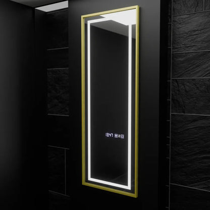 Oglinda LED Rectangulara, 45x140cm, Premium Elena Senzor Radar Marcello, Sistem Dezaburire, Ceas &amp; Termometru, Dimabila, Dressing Couture