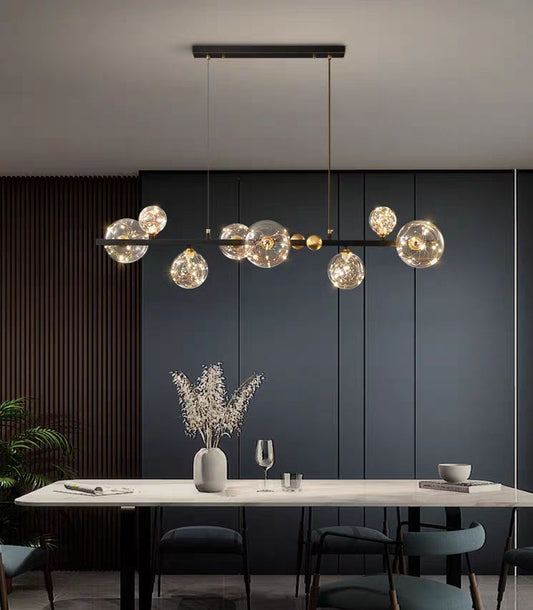 Lustra LED Neagra Verites 8 Globuri 70W