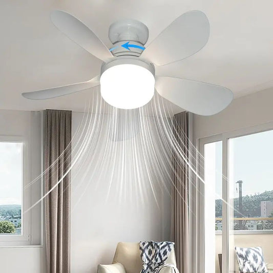 Lustra Led Ventilator Rhanna D520 15W Bec Telecomanda