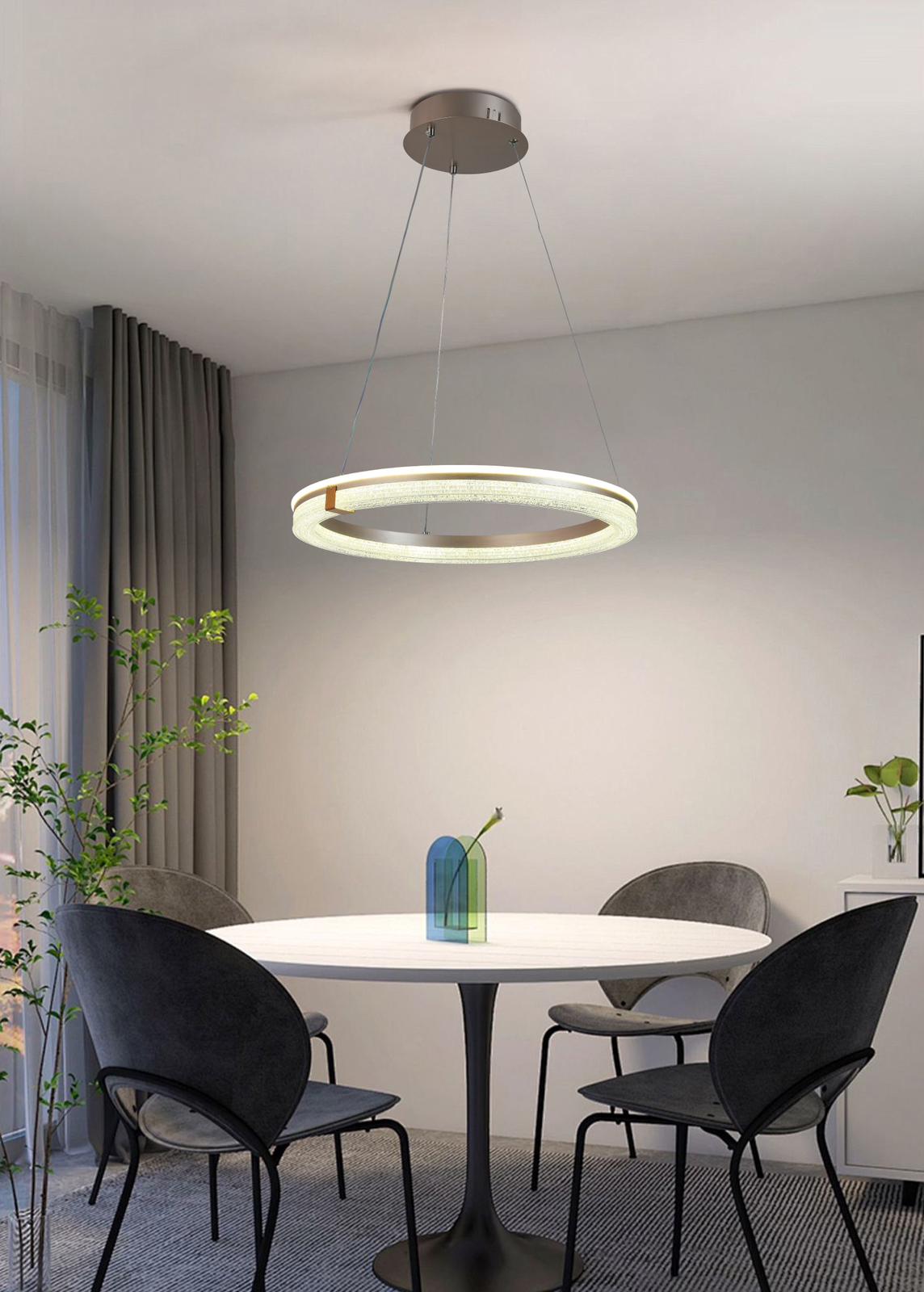 Lustra Suspendata LED Zora D40CM, Telecomanda, Dimabil