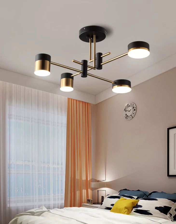 Lustra Neagra cu Auriu Paxea D760 40W