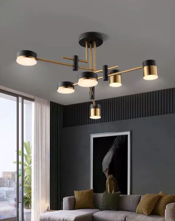 Lustra Neagra cu Auriu Perdita D760 60W