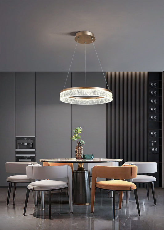 Lustra Suspendata LED Anselm 40CM, Telecomanda, Dimabil