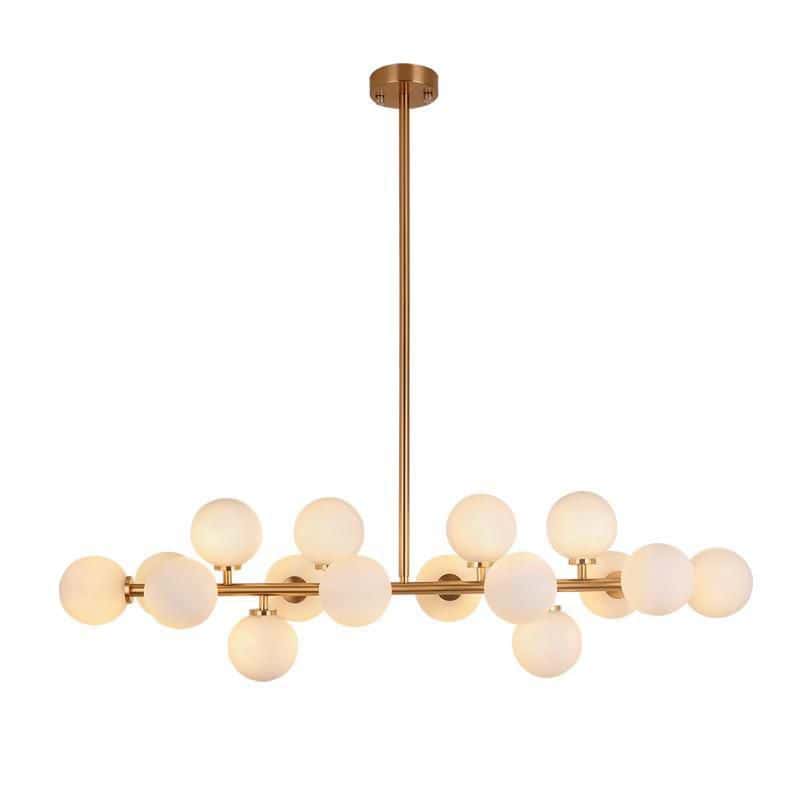 Lustra Aurie Jocelyn 16 Globuri Albe