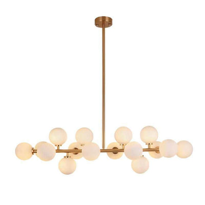 Lustra Aurie Jocelyn 16 Globuri Albe