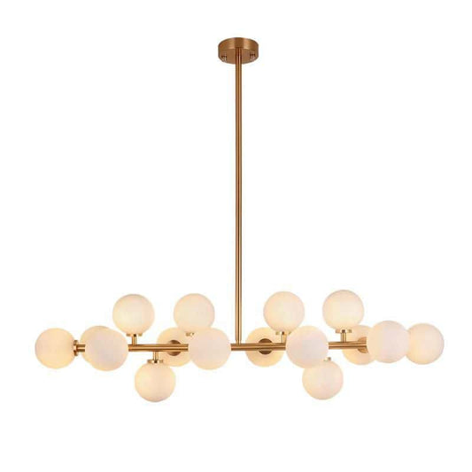 Lustra Aurie Jocelyn 16 Globuri Albe