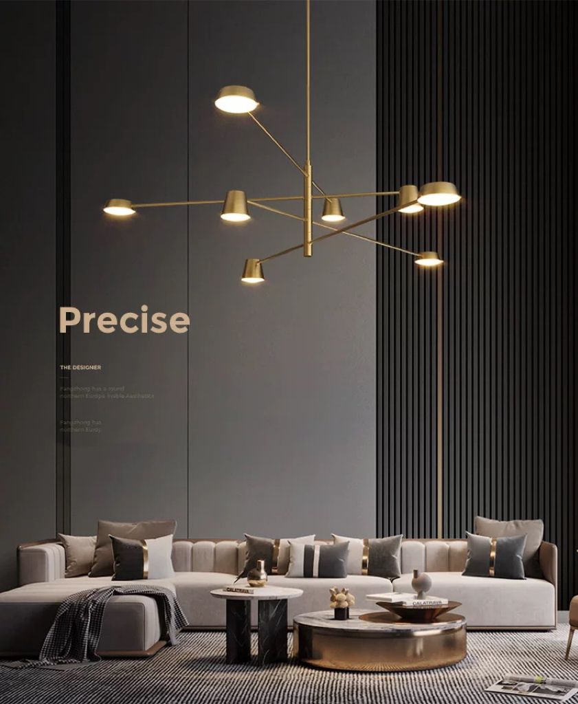 Lustra LED Aurie 100w Nessa 8 Surse Iluminat