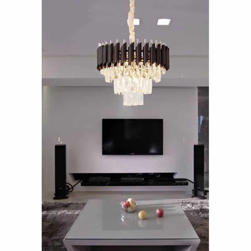 Candelabru Elegant Negru 30Cm E14 Maxim 60W/Bec